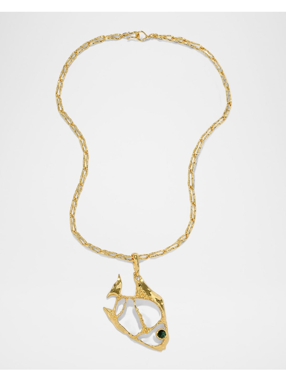 Alexis Bittar Gold Fish Pendant Necklace - Women Jewelry